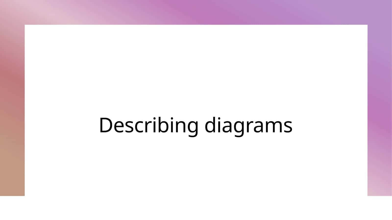 Describing diagrams