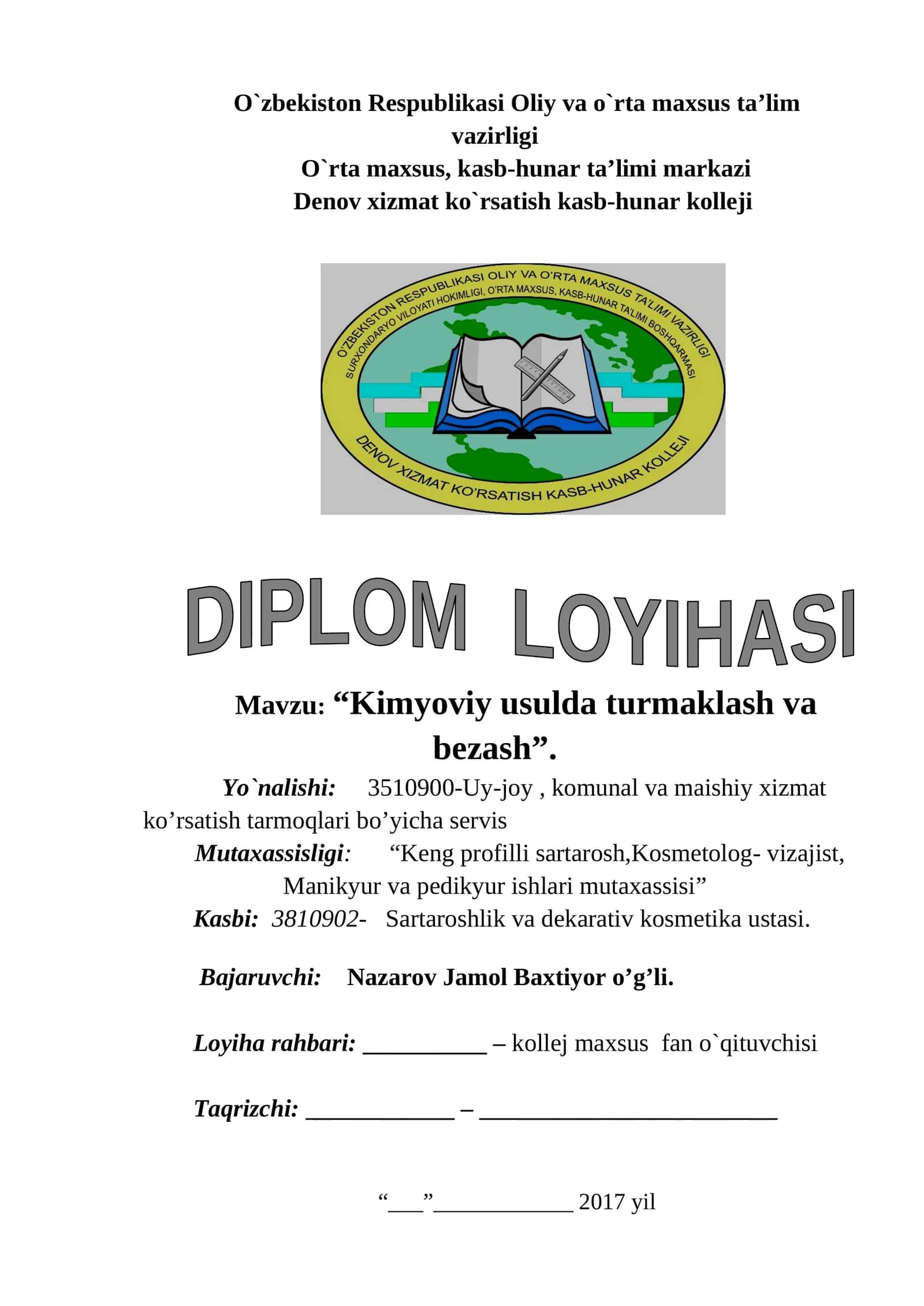 Kimyoviy usulda turmaklash va bezash