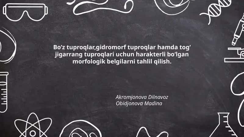 Boʻz tuproqlar tahlili