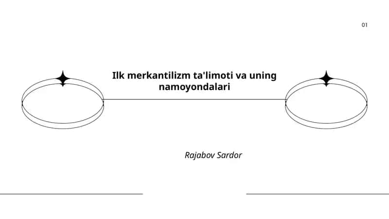 Ilk merkantilizm ta'limoti va uning namoyondalari