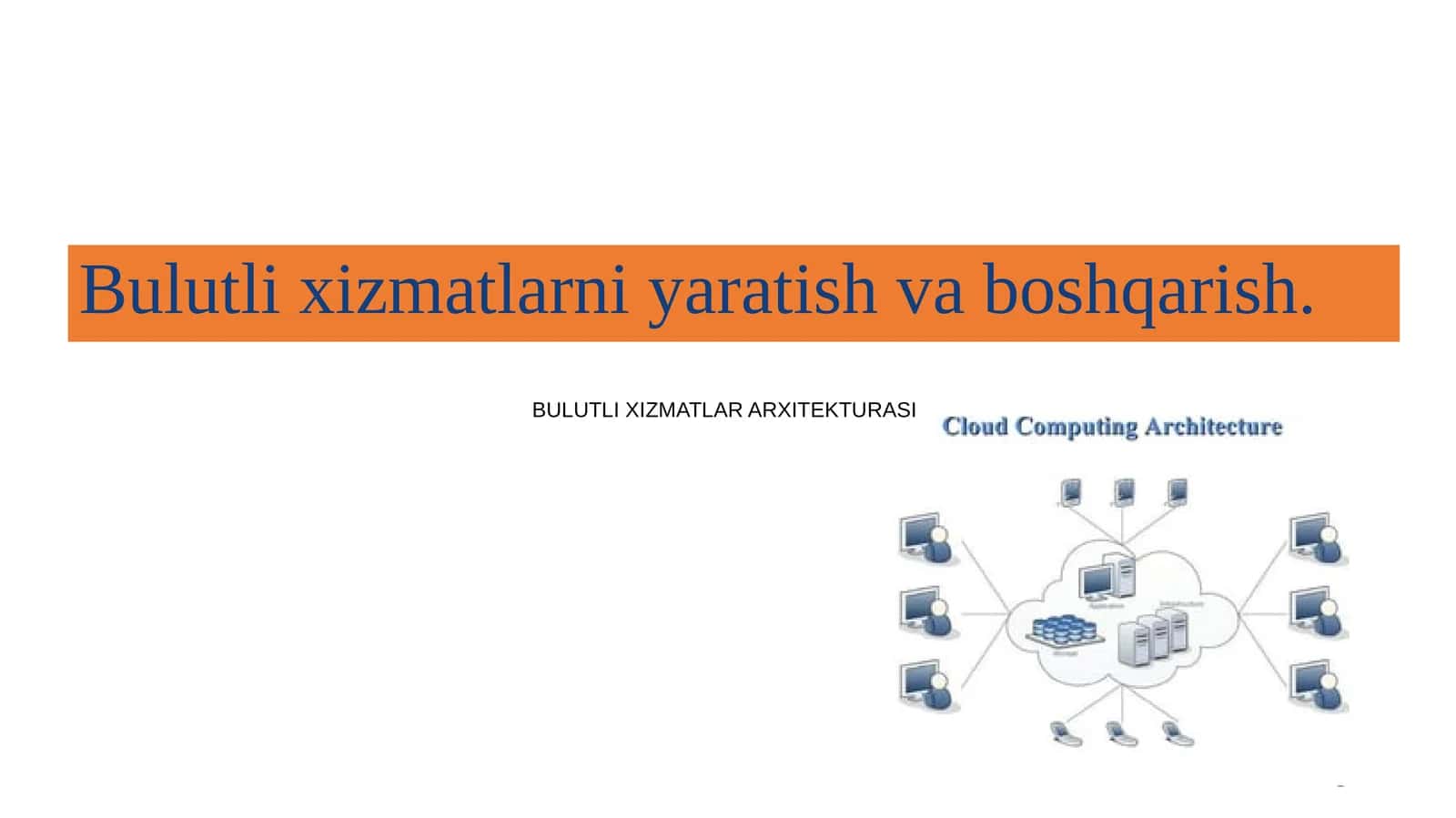 Bulutli xizmatlar arxitekturasi