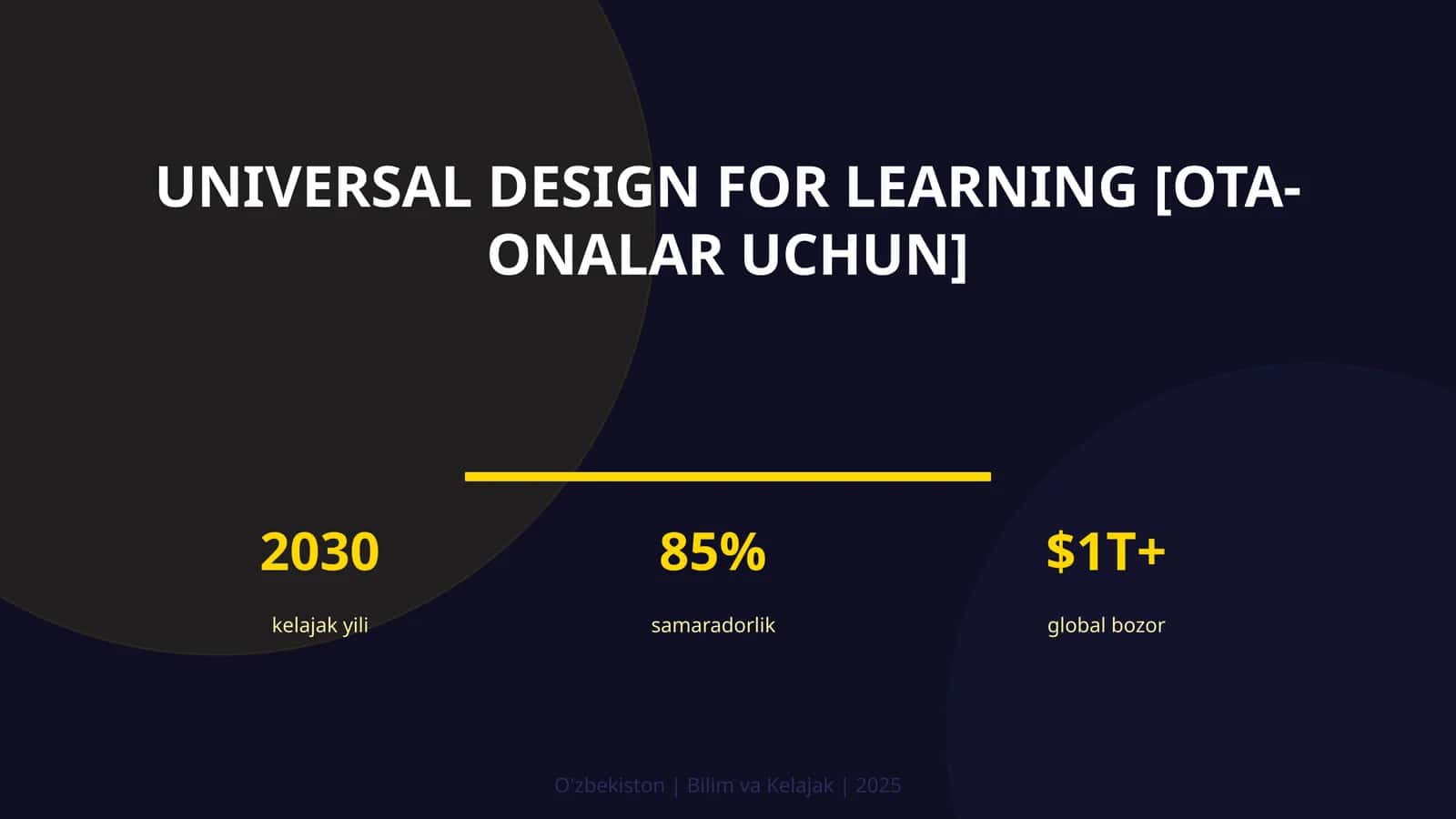 Universal Design for Learning [OTA-ONALAR UCHUN]