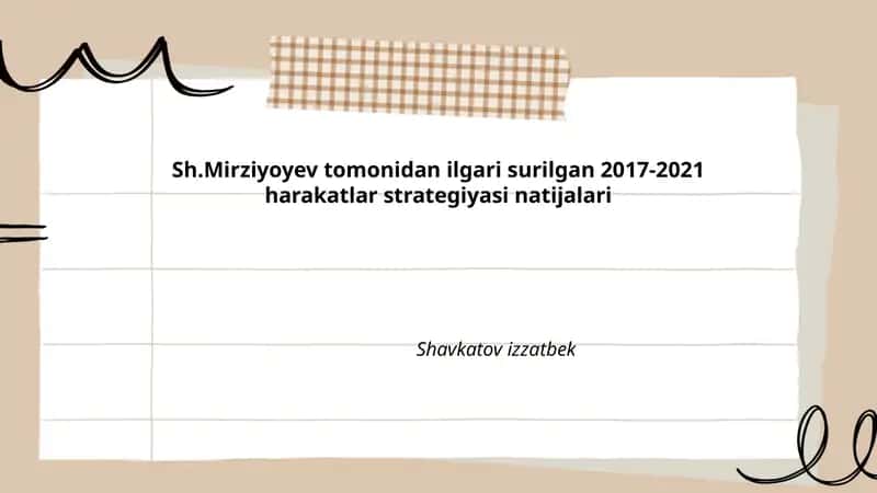 2017-2021 harakatlar strategiyasi natijalari