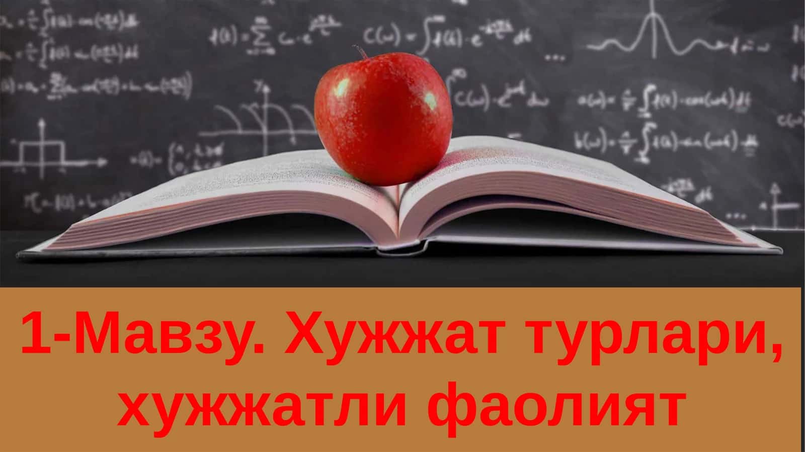 Хужжат турлари ва хужжатли фаолият
