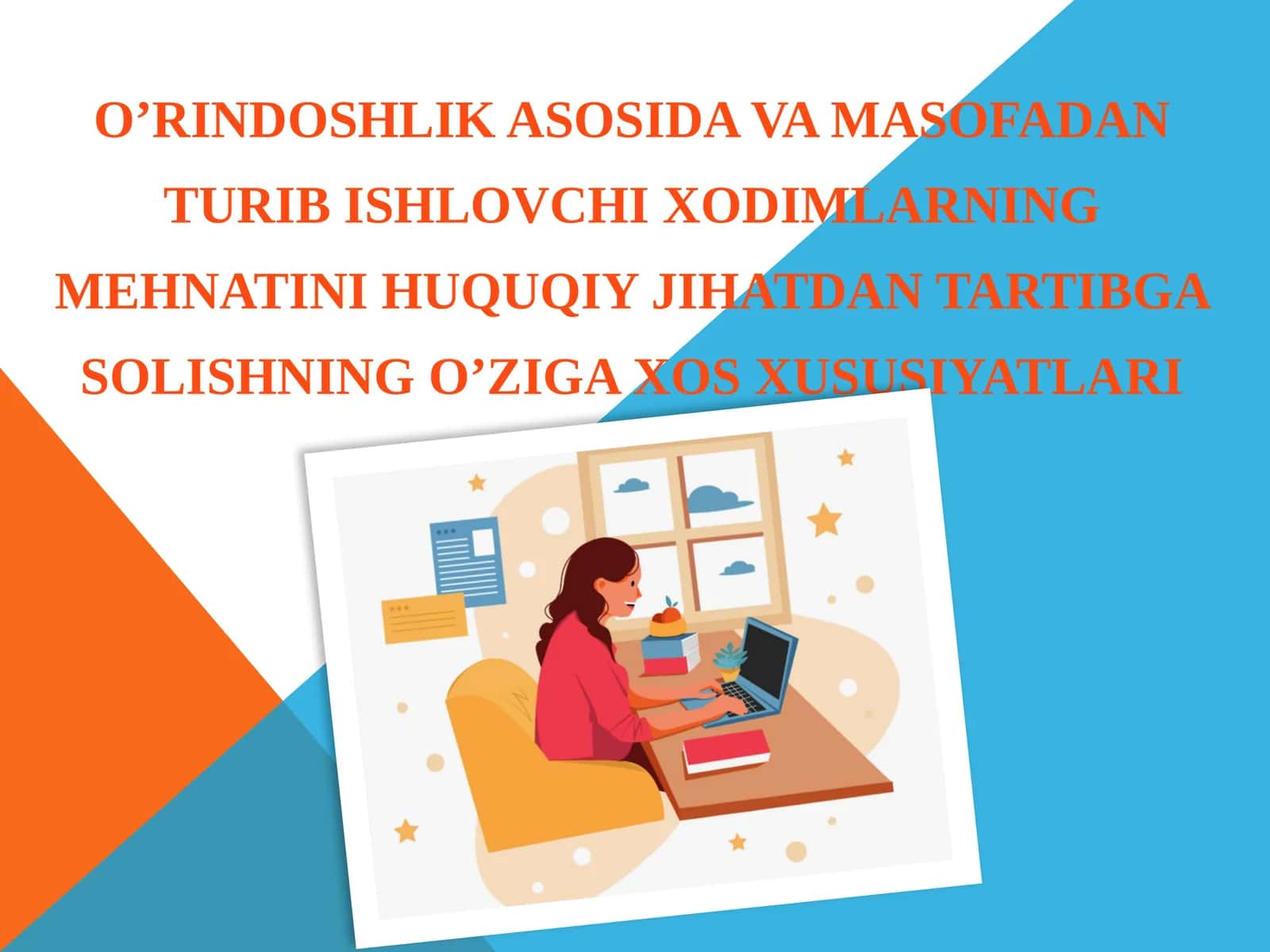 Masofadanturibishlovchi xodimlarning mehnatini huquqiy jihatdan tartibga solishning o'zigaxosxususiyatlari