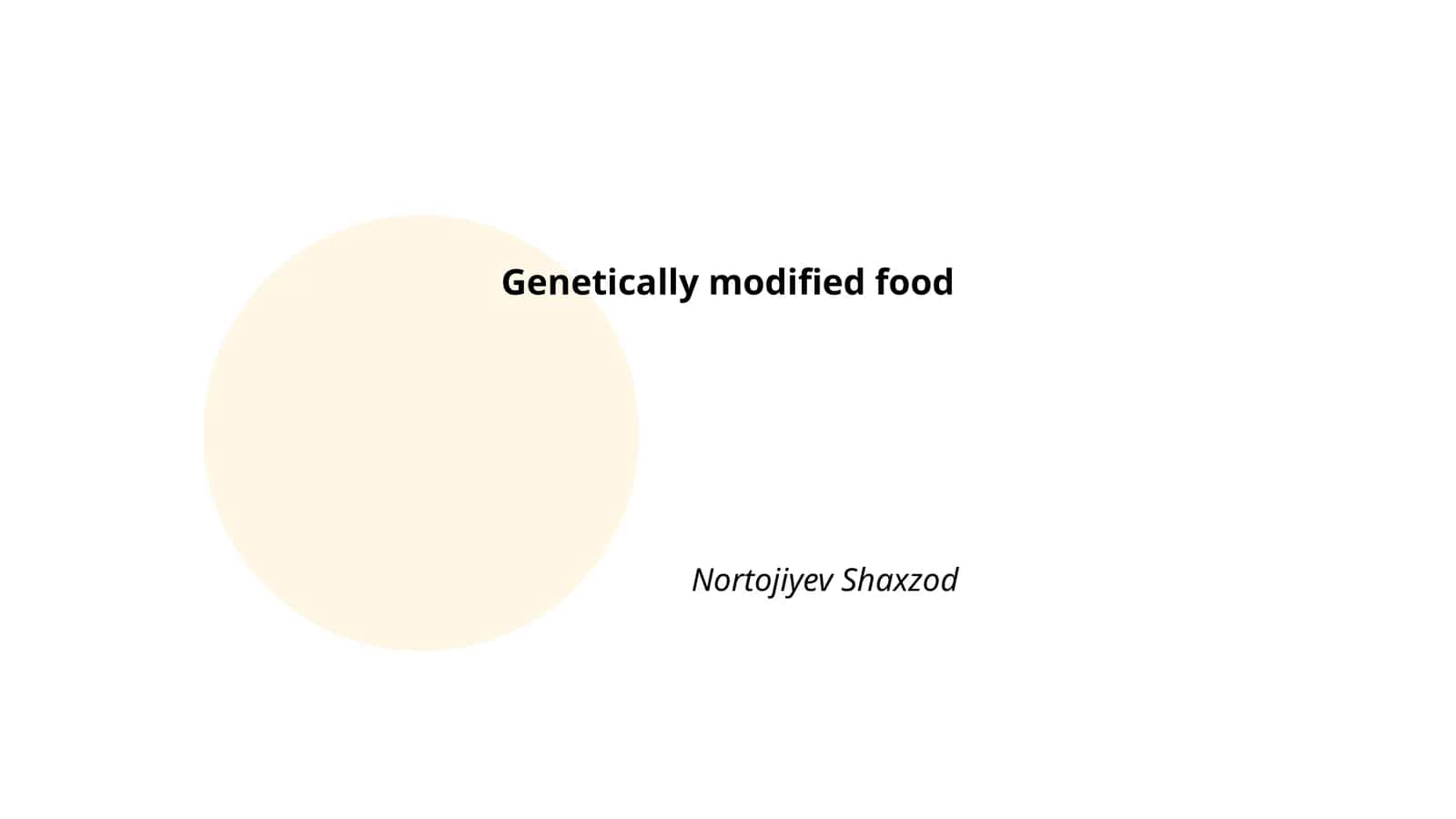 Genetically modified food