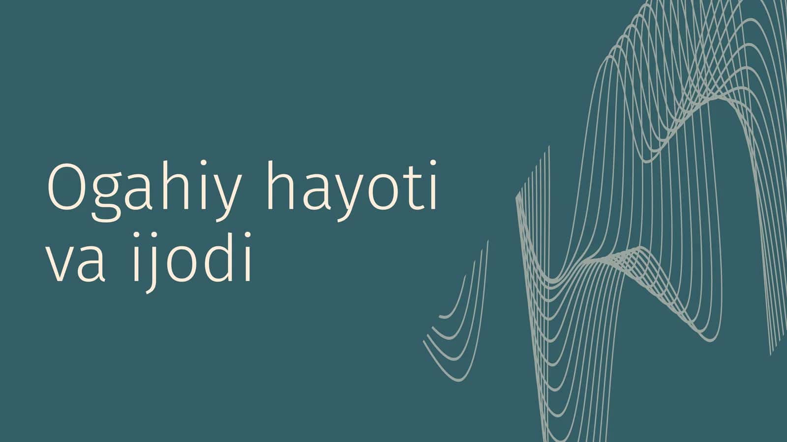 Ogahiy hayoti va ijodi