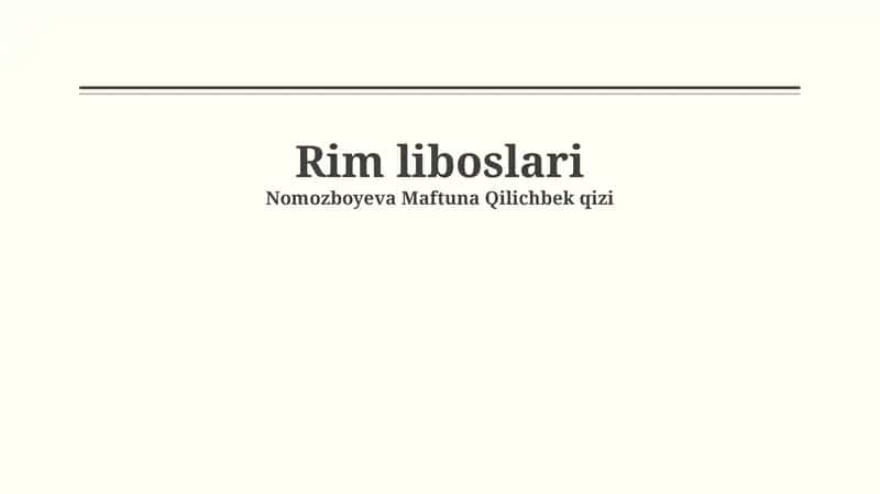 Rim liboslari