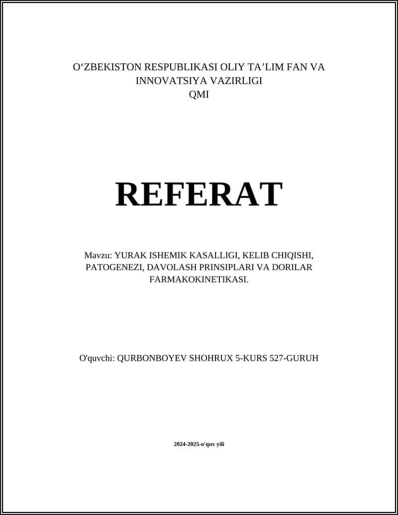 YURAK ISHEMIK KASALLIGI