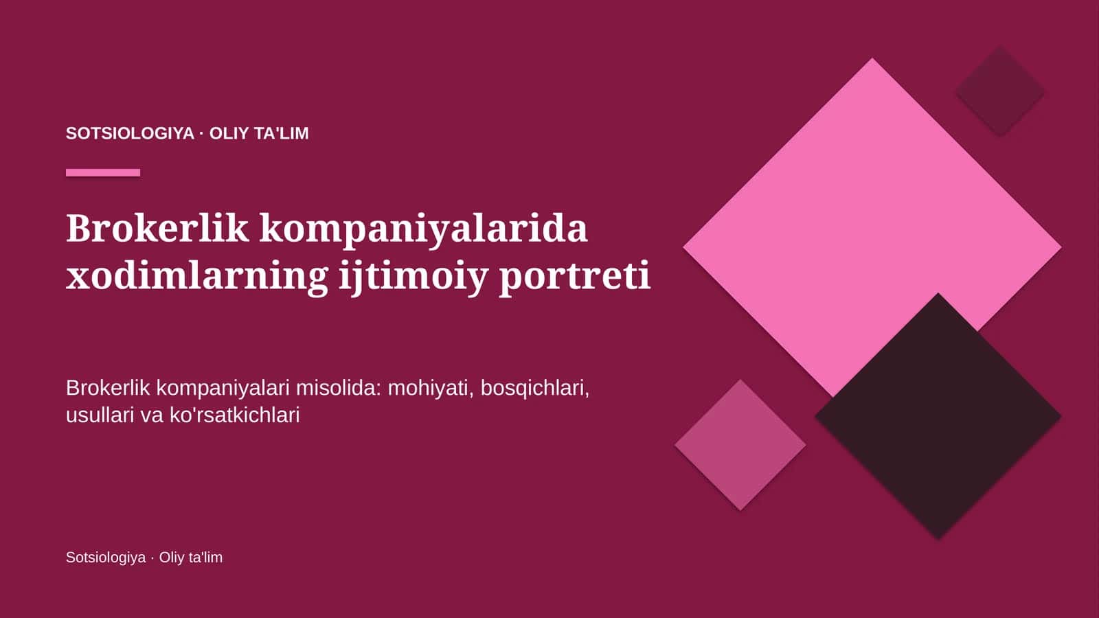Xodimlarning ijtimoiy portreti: mohiyati