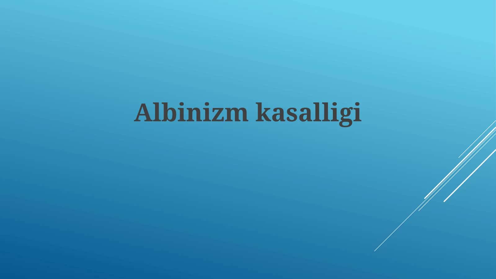 Albinizm