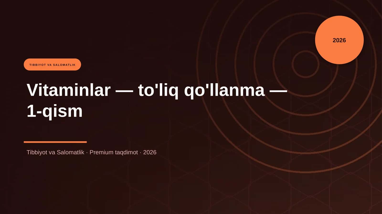 Vitaminlar — to'liq qo'llanma — 1-qism