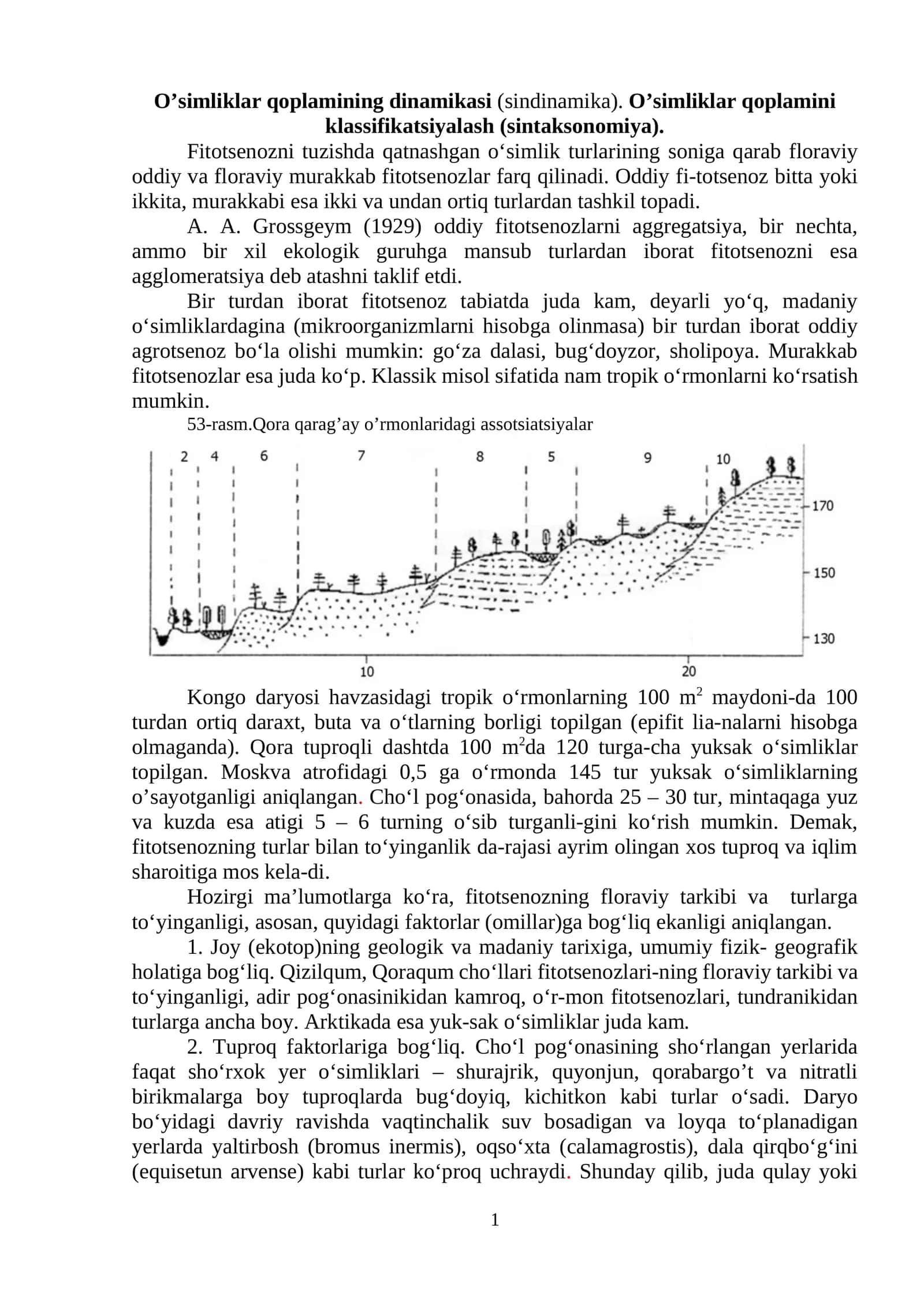 O’simliklar qoplamining dinamikasi (sindinamika)