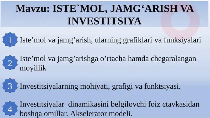 Istе’mоl vа jаmg’аrish, ulаrning grаfiklаrivafunksiyalari