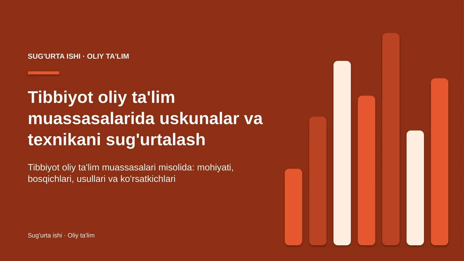Tibbiyot oliy ta'lim muassasalarida uskunalar va texnikani sug'urtalash