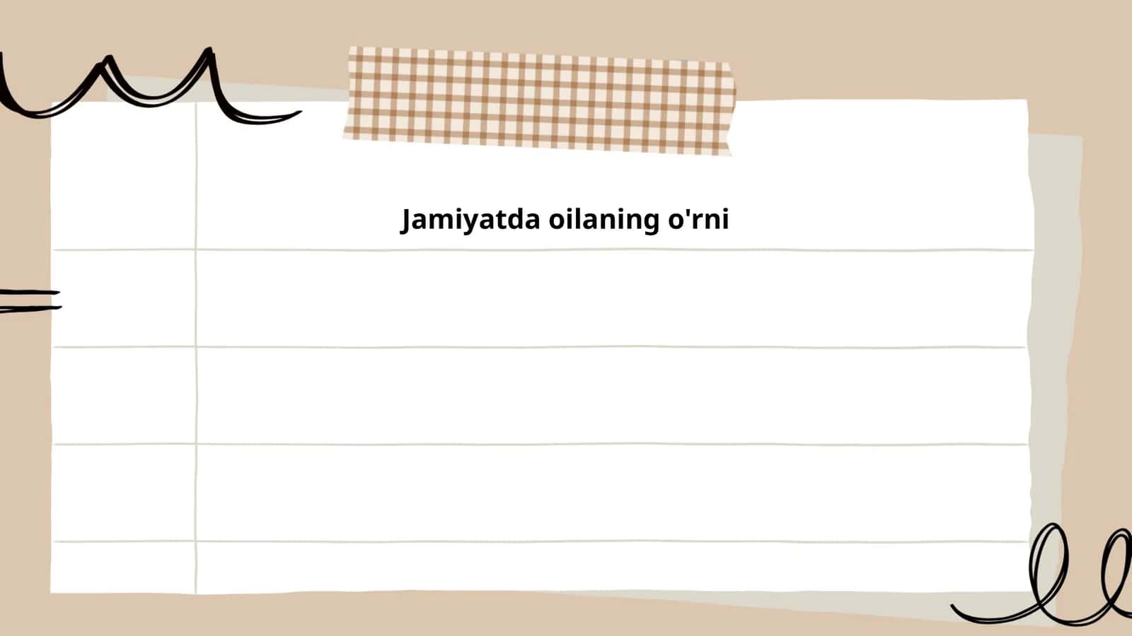 Jamiyatda oilaning o'rni