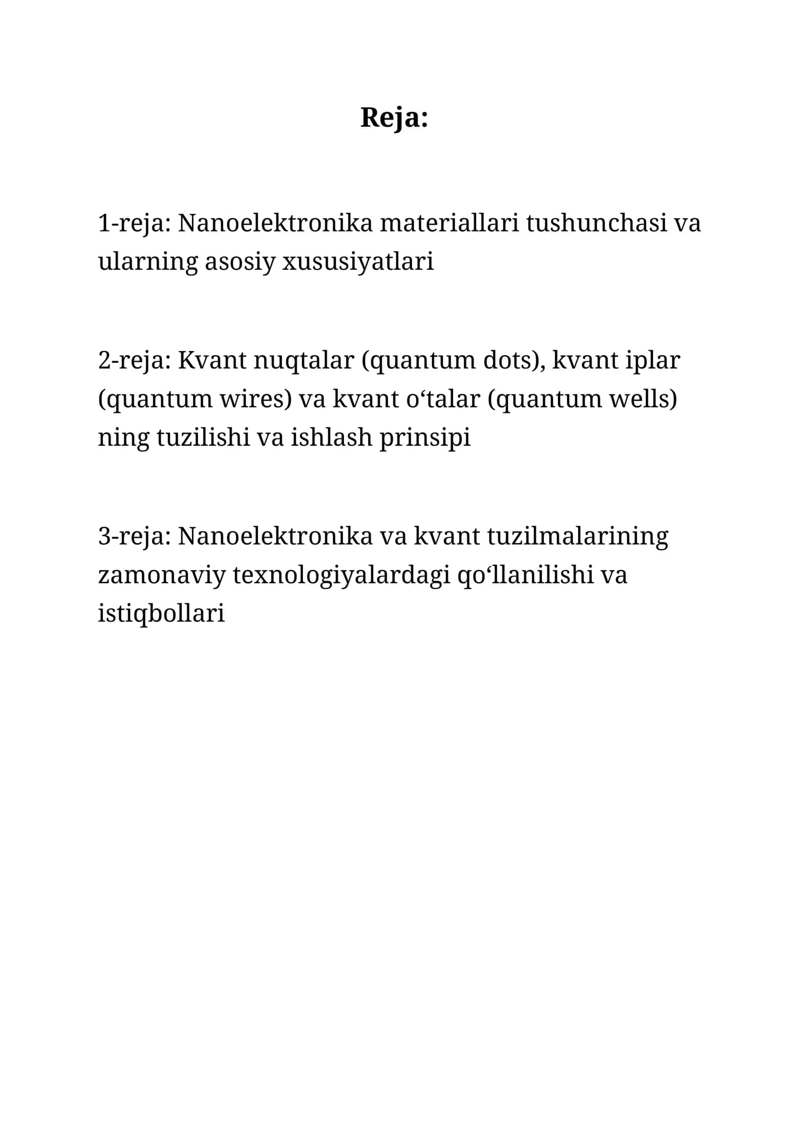 Nanoelektronika materiallari.