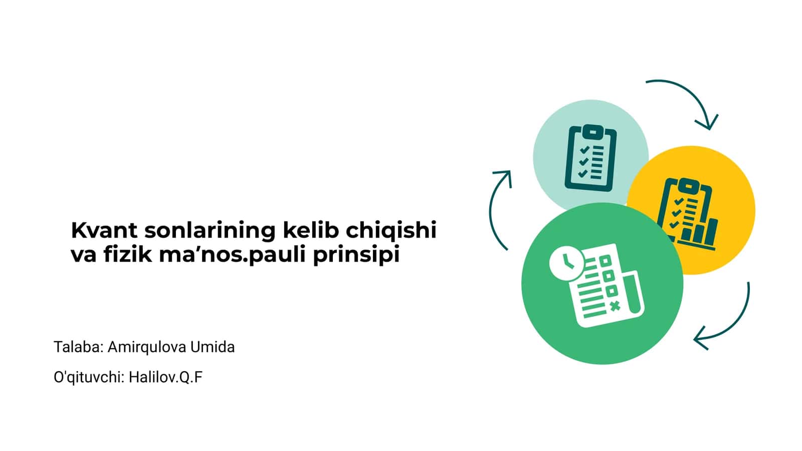 Kvant Sonlarining Asoslari
