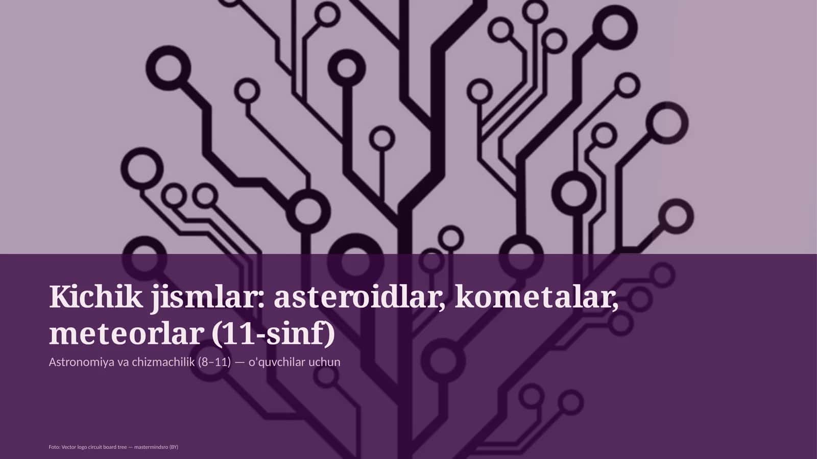 Kichik jismlar: asteroidlar, kometalar, meteorlar (11-sinf)
