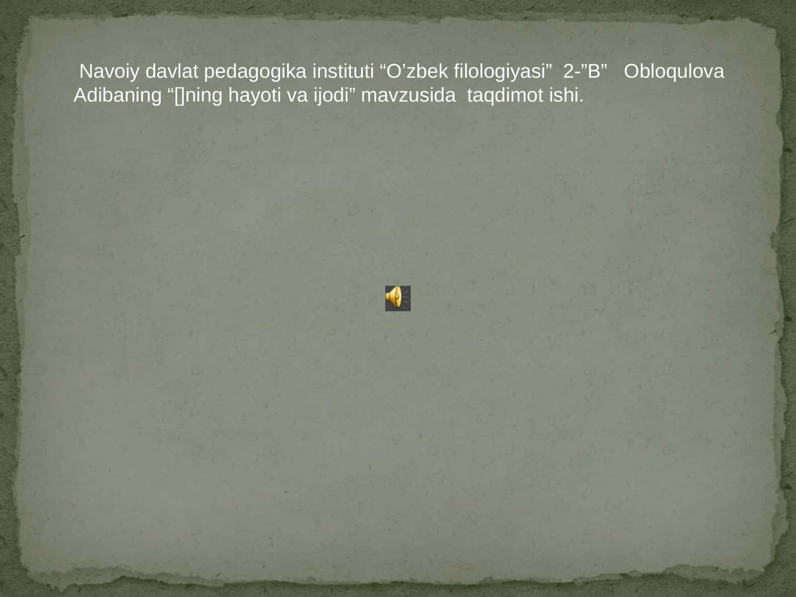 ABDULLA ORIPOV HAYOTI VA IJODI