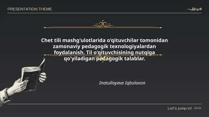 Zamonaviy pedagogik texnologiyalar