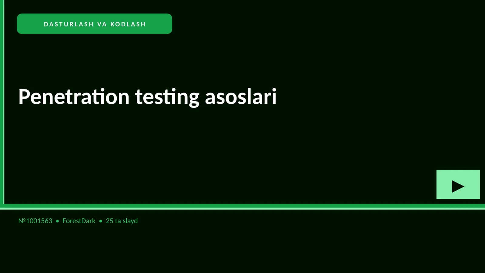 Penetration testing asoslari