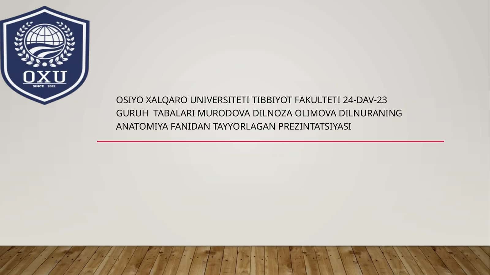 Tishlar ontogenezi