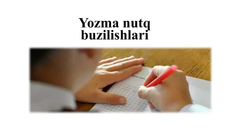 Yozma nutq buzilishlari