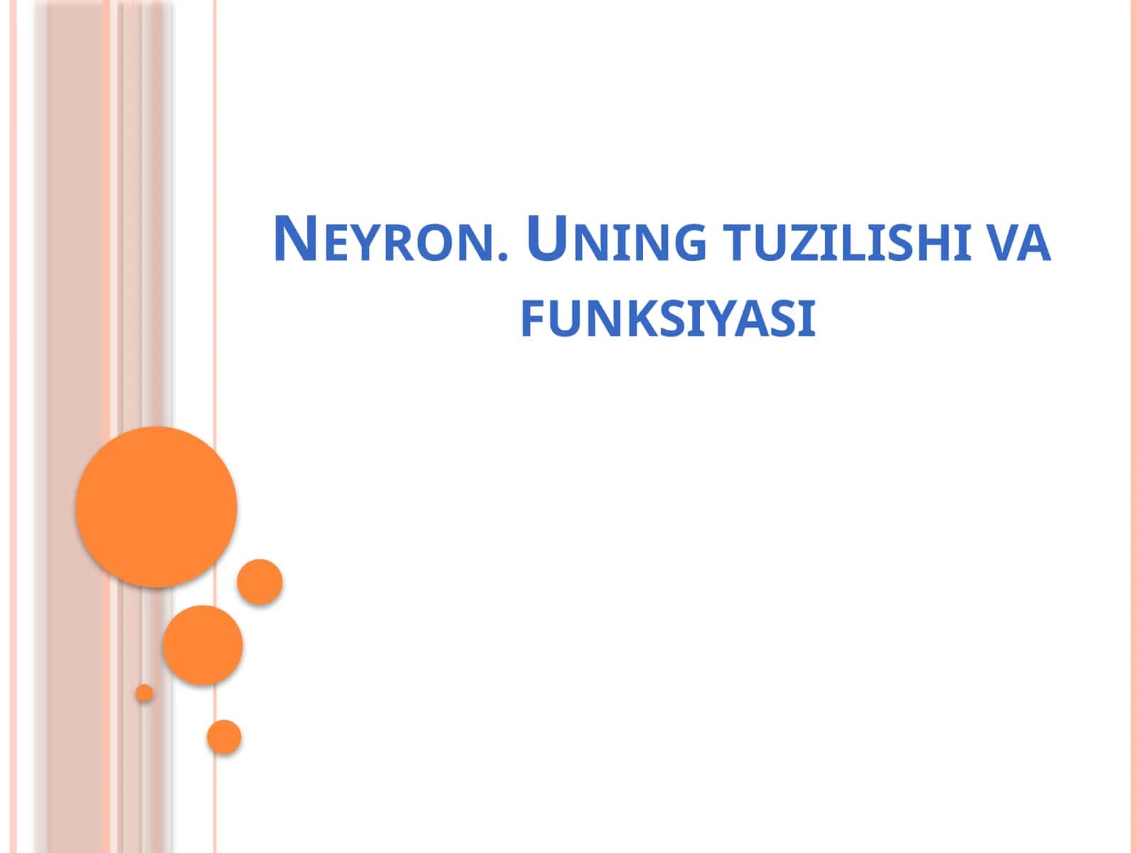Neyron. Uning tuzilishi, funksiyasi
