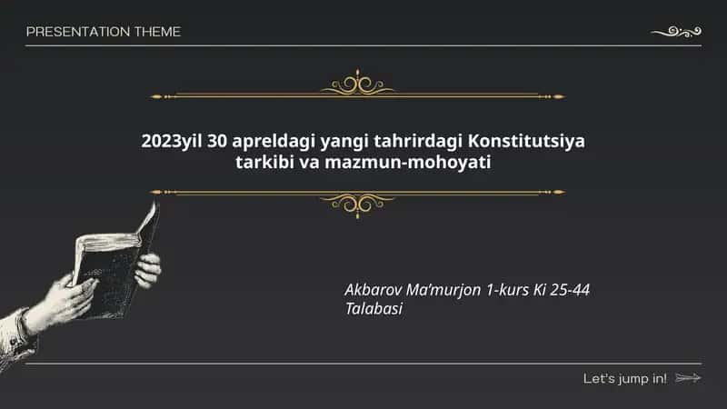 Konstitutsiya tarkibi va mazmun-mohoyati
