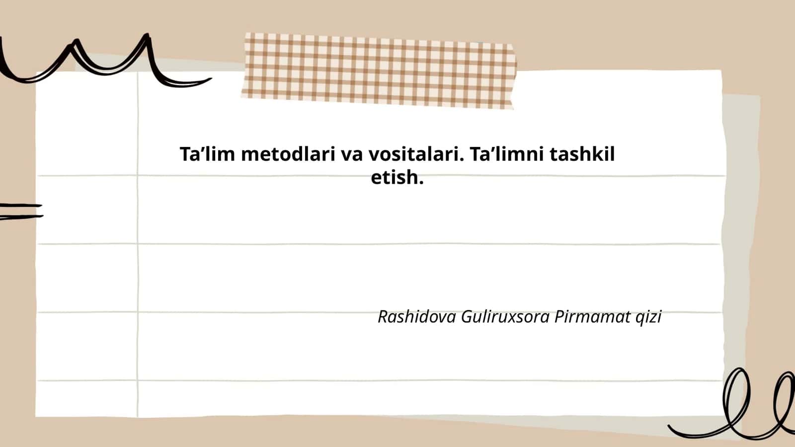 An'anaviy ta'lim metodlari