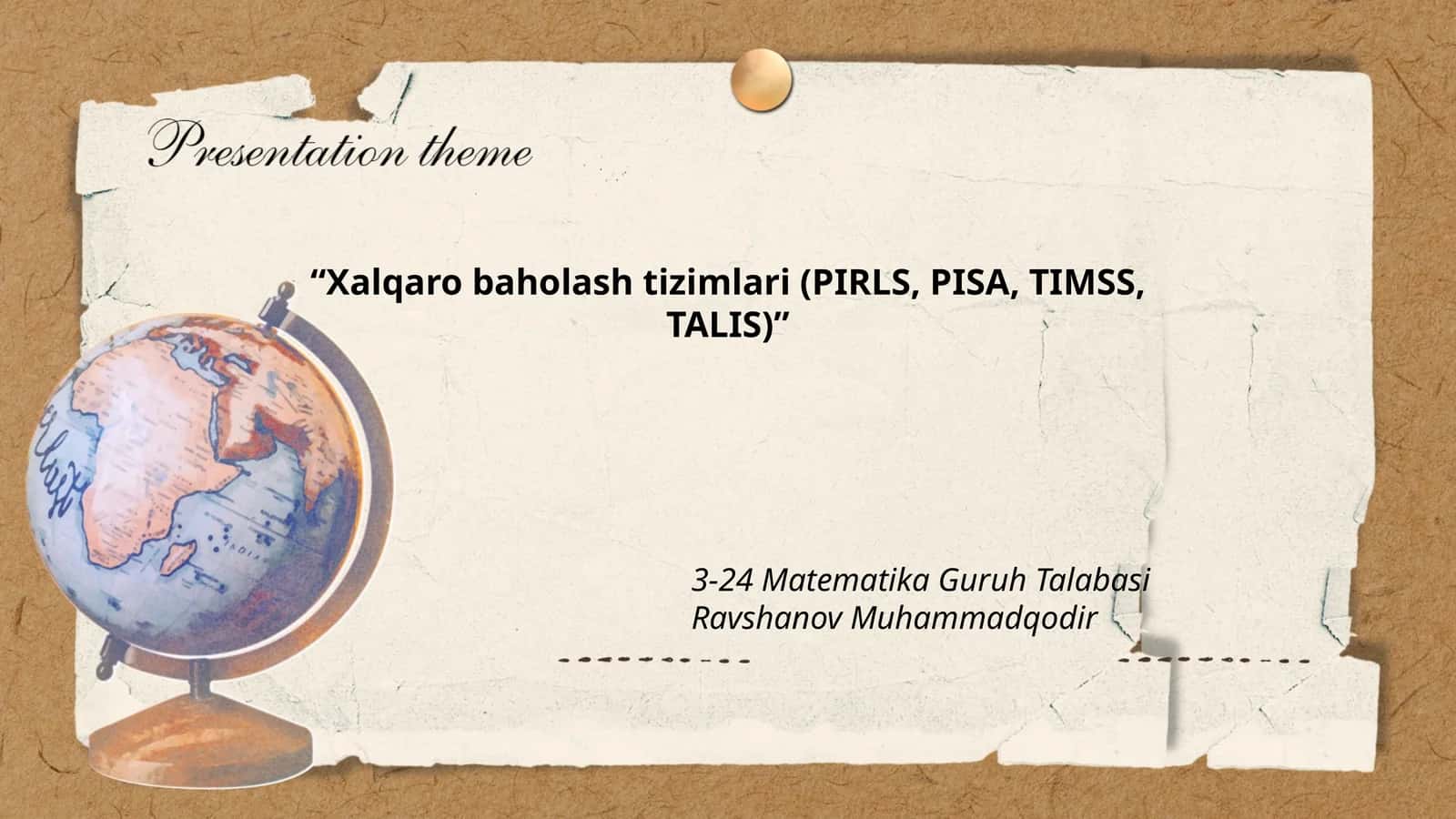 Xalqaro baholash tizimlari (PIRLS, PISA, TIMSS, TALIS)