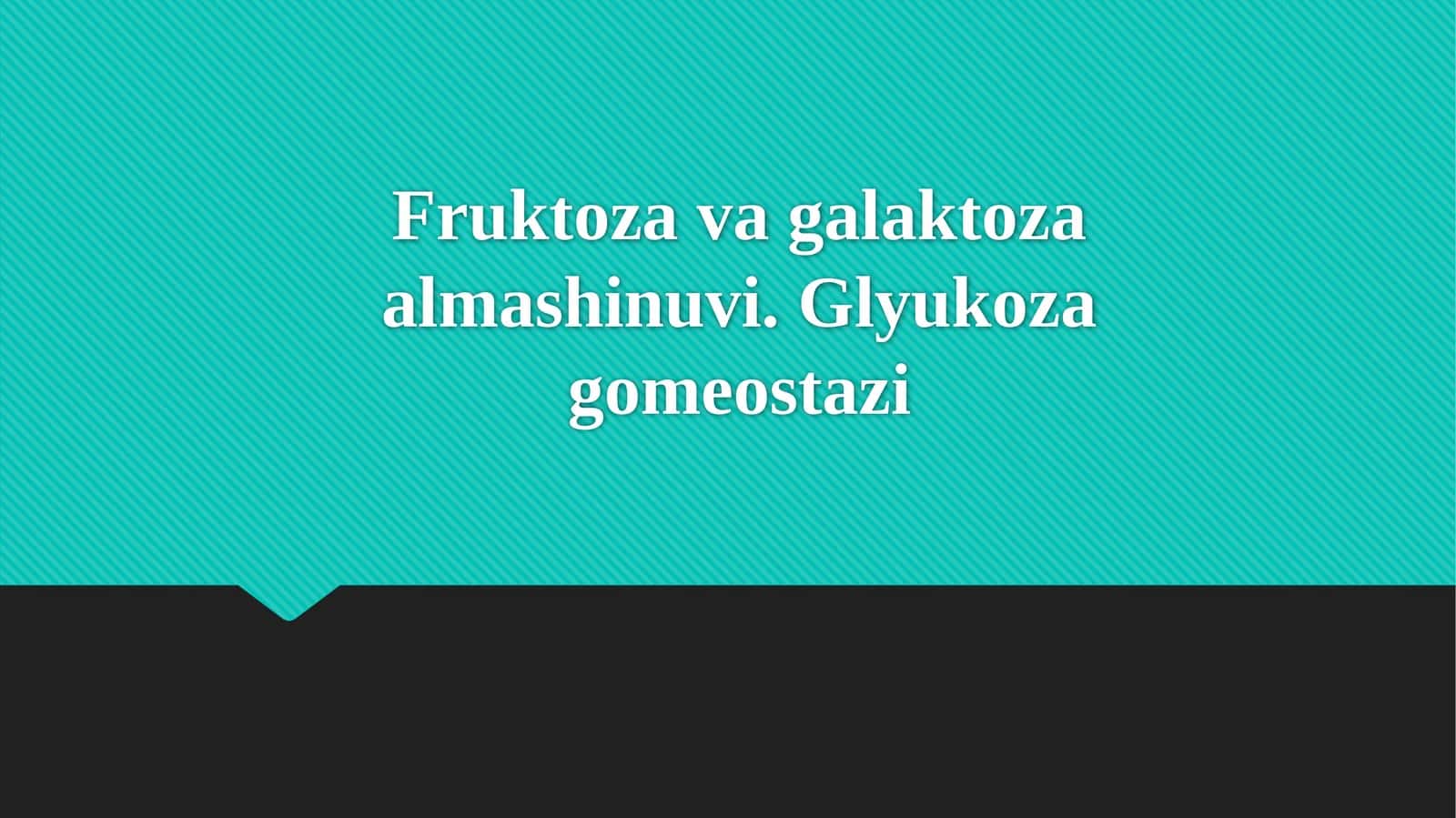 Fruktoza metabolizmi