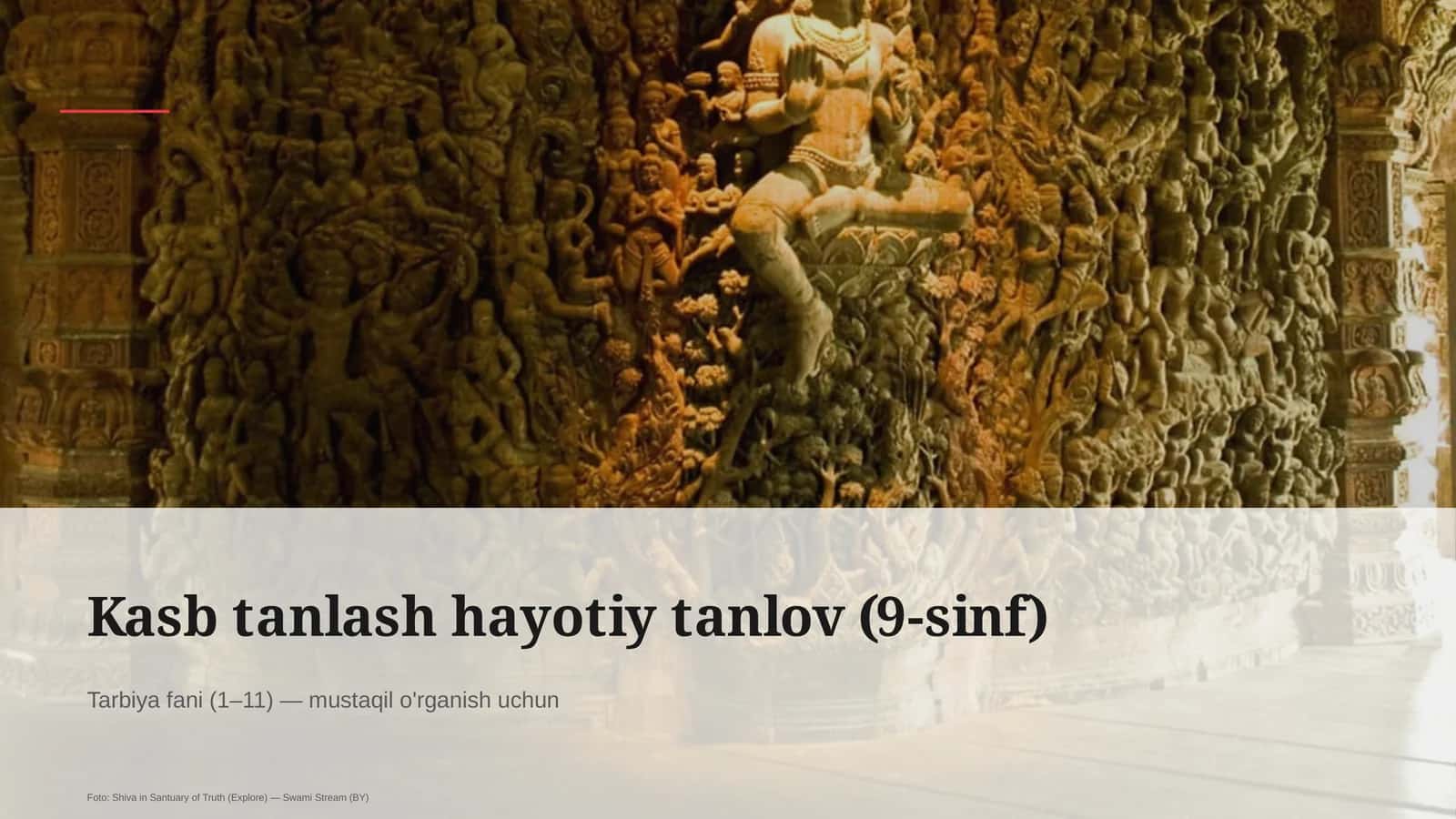 Kasb tanlash hayotiy tanlov (9-sinf)