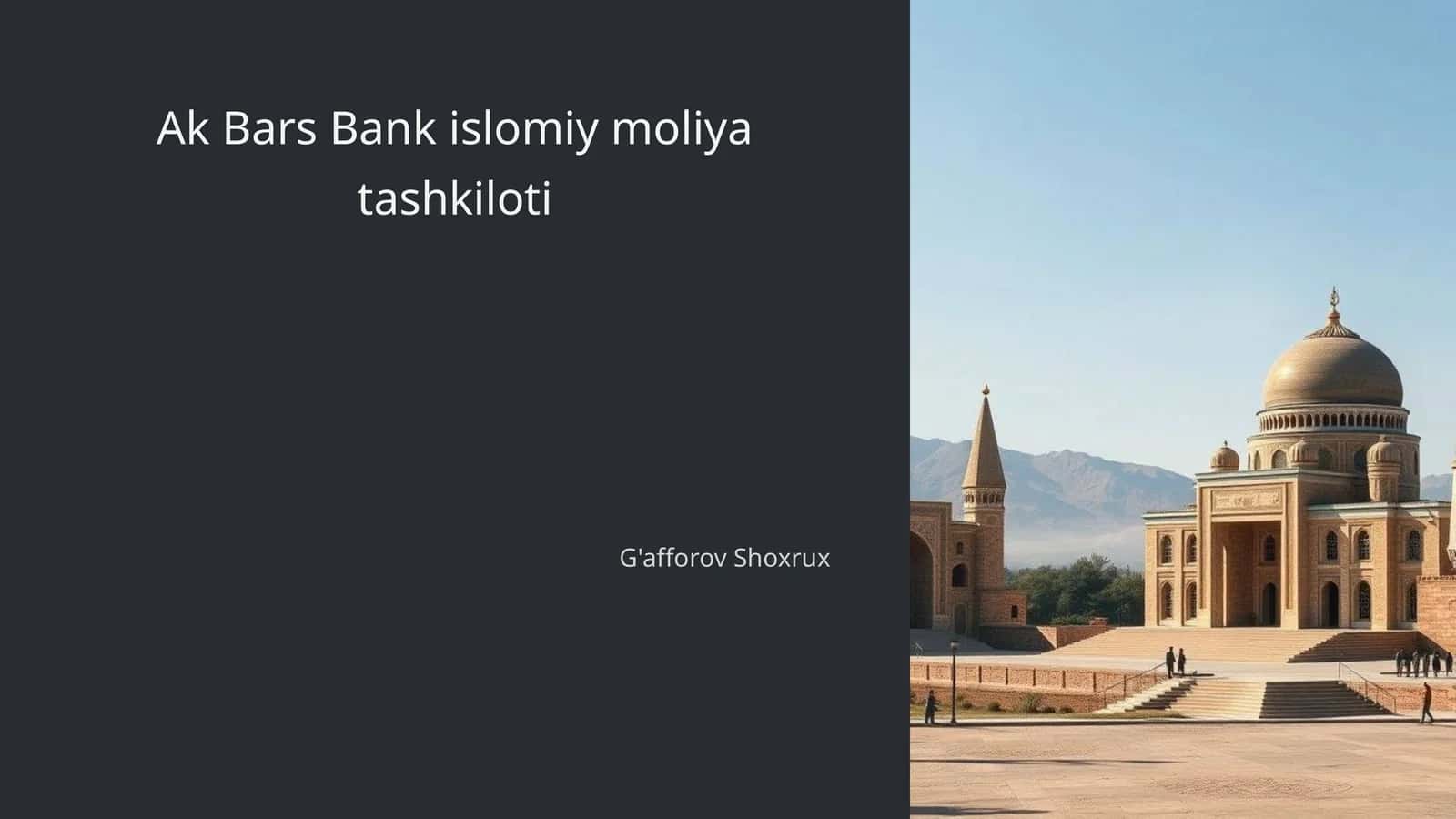 Ak Bars Bank islomiy moliya tashkiloti