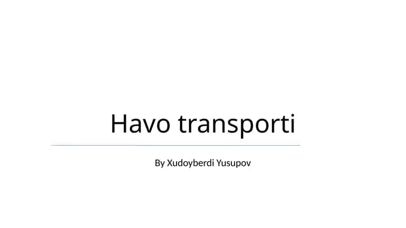 Havo transporti
