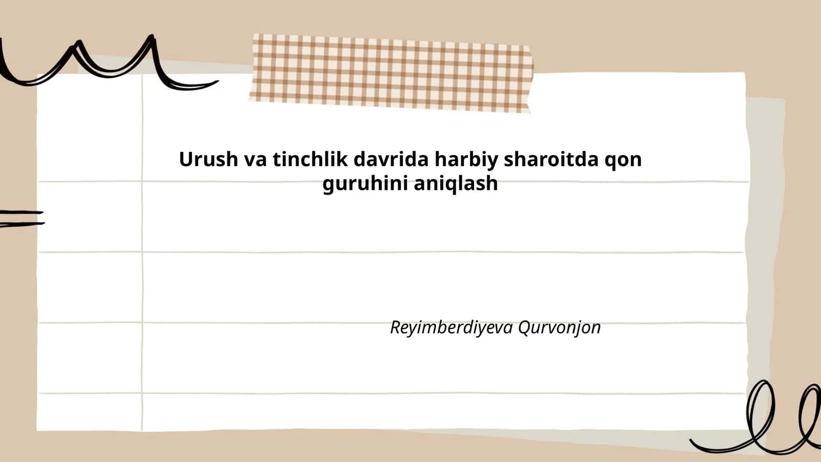 Qon guruhlarini aniqlash metodlari tibbiyotda