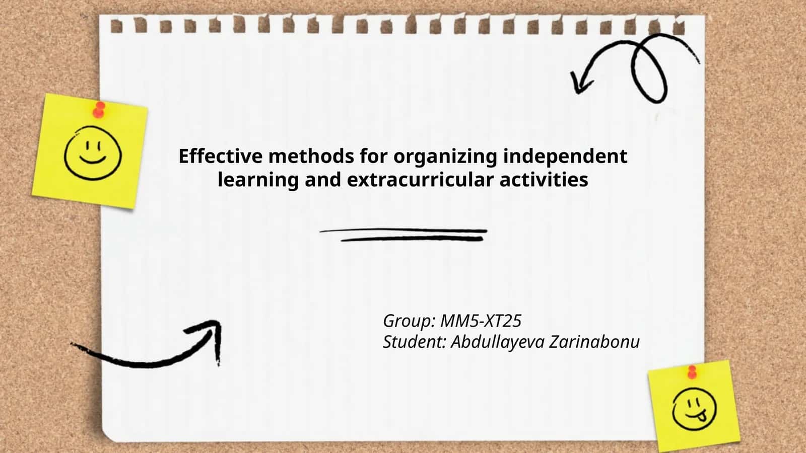 Effective methods for organizing independent learning and extracurricular activities