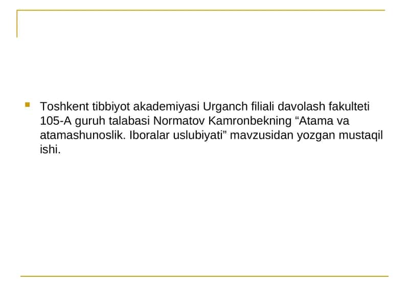 Atamalar va atamashunoslik