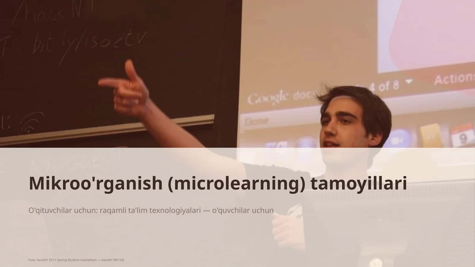 Mikroo'rganish (microlearning) tamoyillari