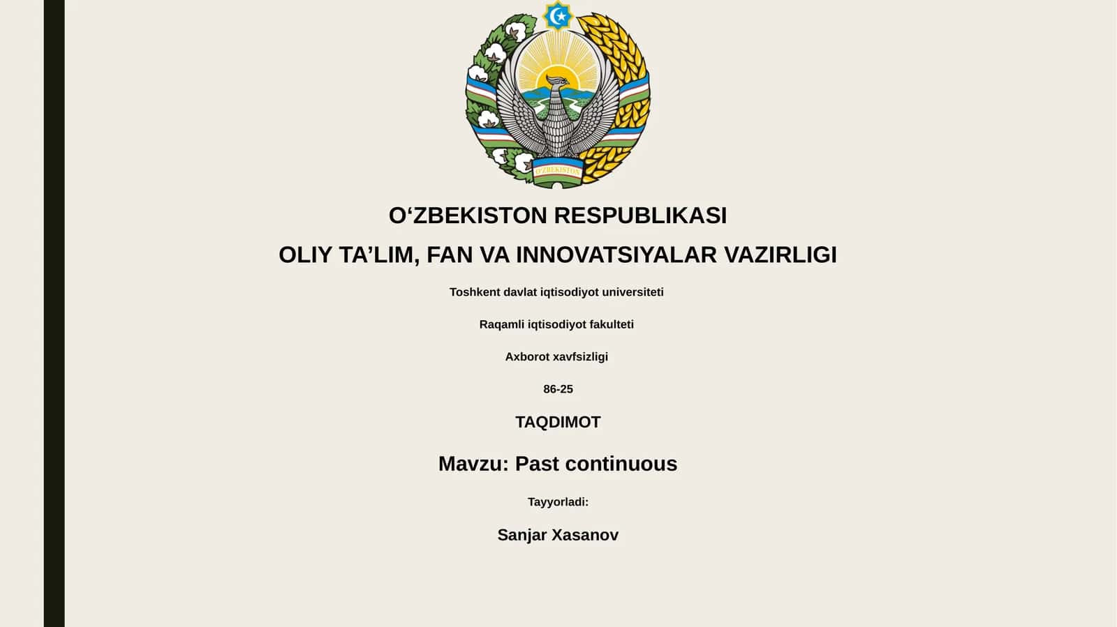 Past continuous