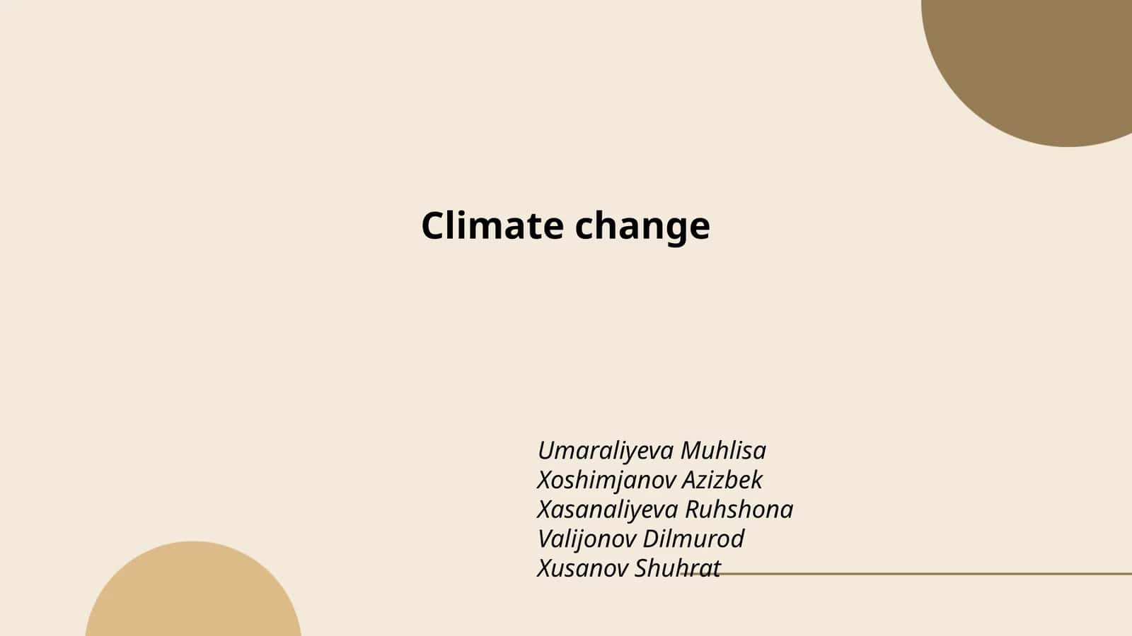Climate change