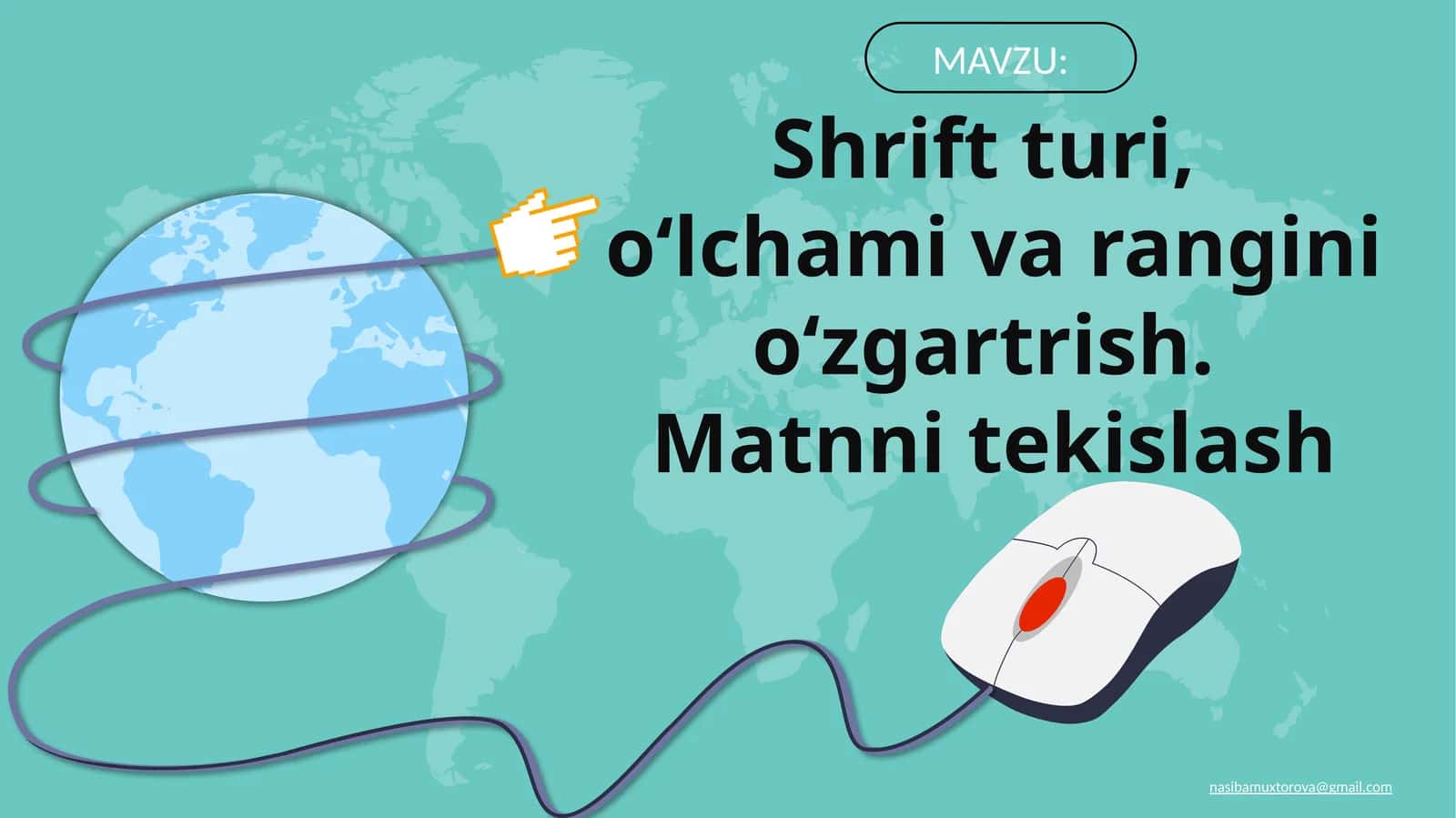 Shriftturi, o‘lchamivaranginio‘zgartrish