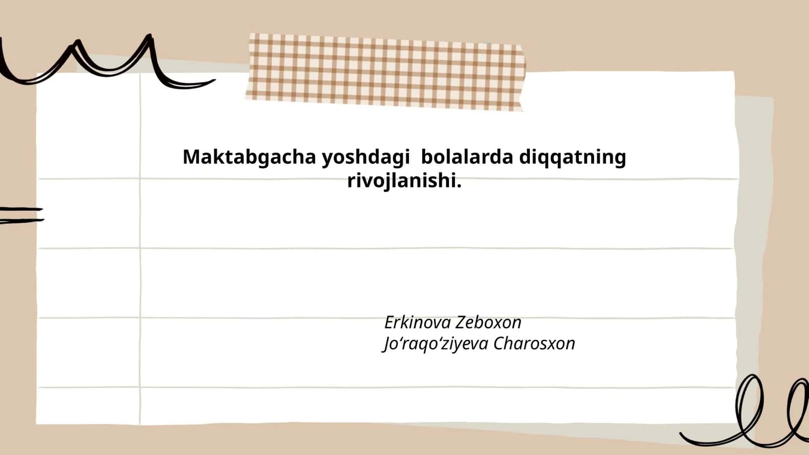 Maktabgacha yoshdagi bolalarda diqqatning rivojlanishi