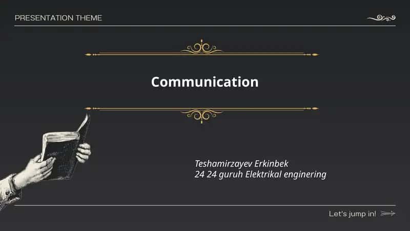 Teshamirzayev Erkinbek Communication Guide