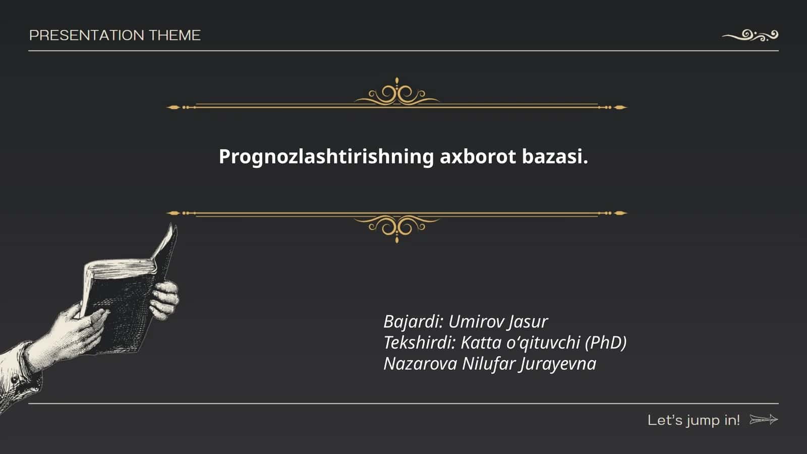 Prognozlashtirishning axborot bazasi