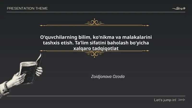 Talabalar bilim, koʻnikma va malakalarini tashxis qilishda diagnostik baholash usullari