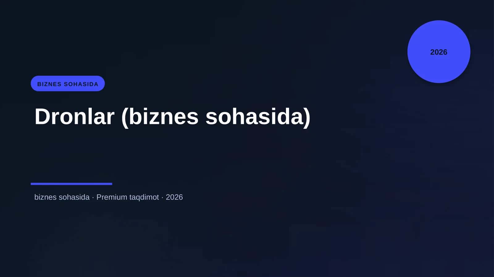 Dronlar (biznes sohasida)