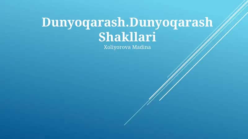 Dunyoqarash Shakllari