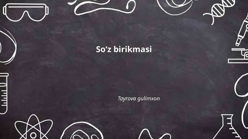 Soʻz birikmasi
